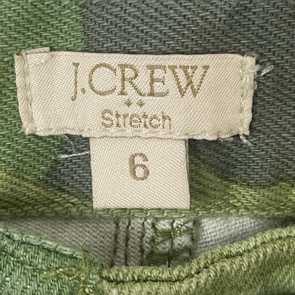 J.Crew Camo Military Print Green Toothpick Pants Jeans Size 6 - Picture 5 of 11